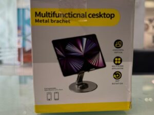 Multi-Angle 360° Rotating Metal Phone & Tablet Stand | Foldable, Universal & Elegant