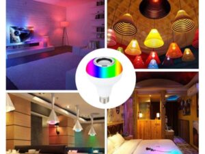 2-in-1 Smart LED Bulb with Bluetooth Speaker | RGB Color Light + Remote Control