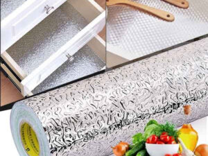 Silver Foil | Marble Sheet Sticker 40x200cm | Waterproof Self-Adhesive PVC Wallpaper for Furniture Walls