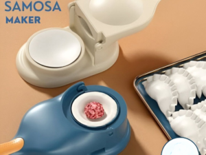 2-in-1 Dumpling & Samosa Maker | Mini Manual Tortilla & Dough Press | Random Colors