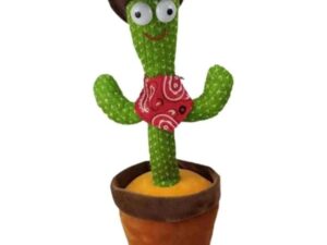 Rechargeable Dancing Cactus Toy with Hat | Interactive Singing, Talking & Dancing Plush for Kids
