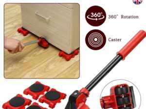5-in-1 Heavy Furniture Mover Tool Set with Lifter & 360° Rollers