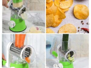 Multi-Functional Tabletop Drum Grater Manual Vegetable Cutter Slicer and Grater for Kitchen