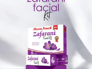 Moon Touch New Zafrani Facial Kit | Saffron Brightening Herbal Facial Set for Glowing Skin (8 Pcs)