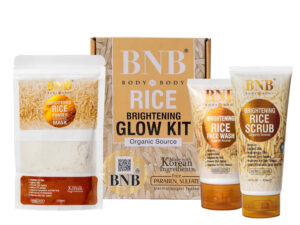 BNB Rice Extract Bright & Glow Facial Kit | 3-in-1 Whitening, Brightening & Hydrating Skincare
