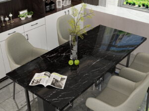 Black & Grey | Marble Sheet Sticker 60x200cm | Waterproof Self-Adhesive PVC Wallpaper for Furniture Walls
