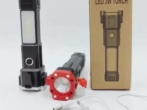Rechargeable Tactical LED Flashlight | Power Bank with Safety Hammer