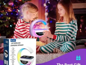 BT-3401 LED Wireless Charging Speaker & Atmosphere Lamp | RGB Night Light | Bluetooth Speaker | Fast Wireless Charger