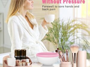 Electric Makeup Brush Cleaner Machine | Automatic USB Rechargeable Brush Washer | Gentle Silicone Cleaning