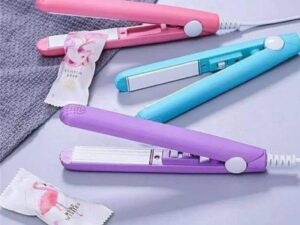Mini Portable Ceramic Hair Straightener & Curler | Frizz-Free Smooth Hair | Random Color