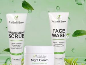 Brightening Glow Kit by The Health Healer | Face Wash, Scrub & Night Cream Set